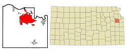 Location within Douglas County and Kansas