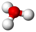 Ball and stick model of hydronium