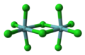 Modèle ball-and-stick du pentachlorure de niobium.