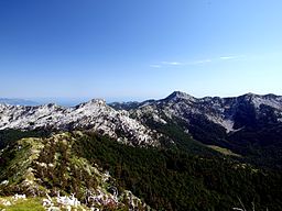 Berget Orjen vid Kotorviken i Montenegro
