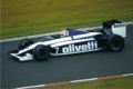 Nelson Piquet driving the BT54 at the 1985 German Grand Prix at the Nürburgring