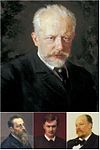 Paintings of Pyotr Ilyich Tchaikovsky and members of the Belyayev circle