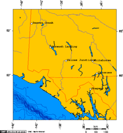 Location east of Beaver Creek, Yukon