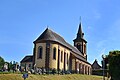 L’église Sainte-Cécile. Vue nord-ouest.