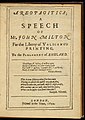 Image 13First page of John Milton's 1644 edition of Areopagitica (from Freedom of the press)