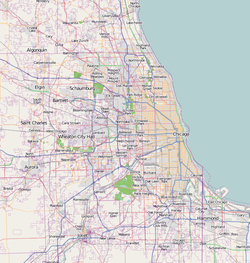 Chicago trên bản đồ Chicago