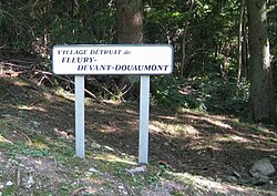 Fleury, village détruit pendant la bataille de Verdun