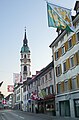 Le drapeau cantonal pendu à Frauenfeld.