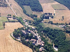 An aerial view of La Pomarède