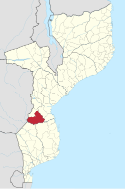 Machaze District on the map of Mozambique