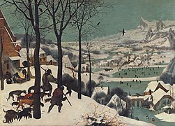 Lovci ve sněhu (1565) z cyklu Měsíců