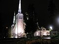 Portland Temple at night