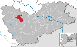 Läget för kommunen Rabenau i Landkreis Sächsische Schweiz-Osterzgebirge
