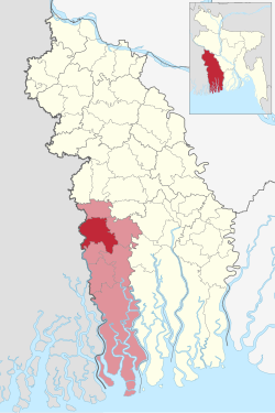 Location of Satkhira Sadar