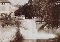 1902; ungefährer Standort der Porte links des Trams