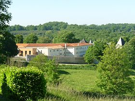 Vue de l'abbaye depuis l'hôtellerie.