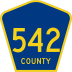 County Route 542 marker