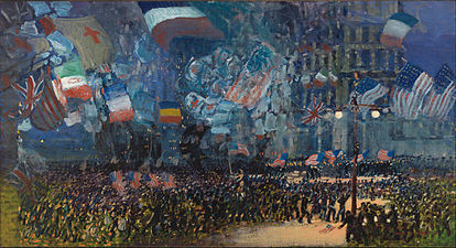 George Luks, Noc rozejmu, 1918