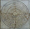 Nástěnný labyrint, ve chrámu Lucca, Itálie