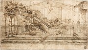 Perspectival study for The Adoration of the Magi, c. 1481