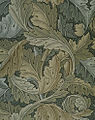 Tapezzeria con acanto disegnata da William Morris, 1875.