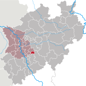 Lage des Remscheid in Nordrhein-Westfalen (anklickbare Karte)