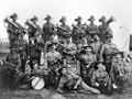 Headquarters Band, attached to the 9th Regiment, in 1909.