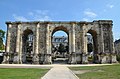 The Porte de Mars in Reims, a triumphal arch from the third century AD.