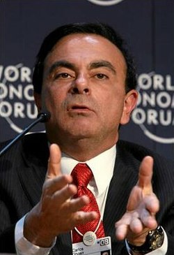 Ghosn World Economic Forumin tilaisuudessa Davosissa vuonna 2008.