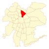 Map o Recoleta commune athin Greater Santiago