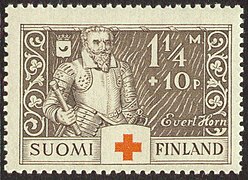 Еверт Горн на поштовій марці Фінляндії