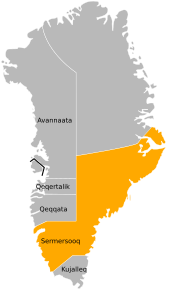 Kart over Sermersooq