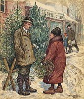 Vendita di alberi di Natale, 1930