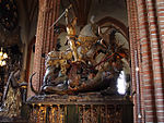 Sankt Göran och draken i Storkyrkan i Stockholm som enligt traditionen ska ha utförts av Notke.