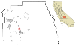 Location in Tulare County and the state of California