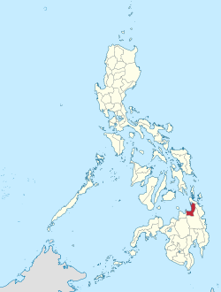 Mapa ng Pilipinas na magpapakita ng lalawigan ng Agusan del Norte