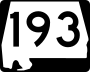 State Route 193 marker