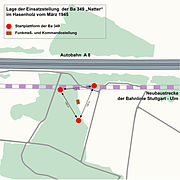 Lageplan der Startplattform der Ba 349 "Natter" im Hasenholz