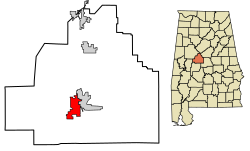 Location of Brent in Bibb County, Alabama.