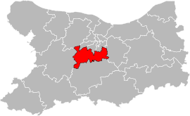 Situation of the canton of Évrecy in the department of Calvados