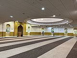 The men's prayer hall in the mosque