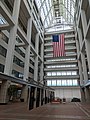 Interior atrium of the USPTO Madison Building.