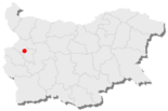 Karte von Bulgarien, Position von Kostinbrod hervorgehoben