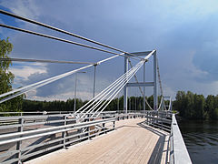 Le pont suspendu de Louhunsalmi.