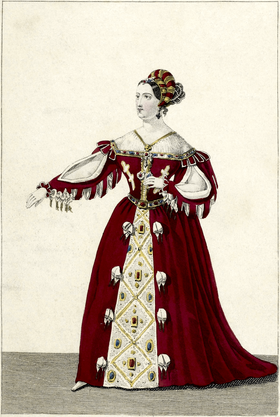 Mademoiselle George dans le rôle de Marie Tudor.