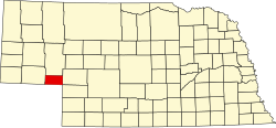 map of Nebraska highlighting Deuel County