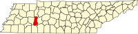 Map of Tennessee highlighting Decatur County