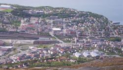 Pohled na město Narvik