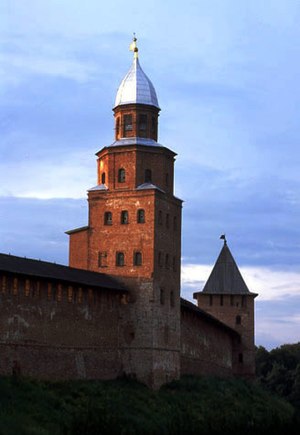 The medieval walls of Novgorod (pictured) withstood many sieges