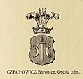 Герб на барон Рох Лаховицки-Чехович (версия на герба Остоя) – рисунка на Островски, 1898 г. (оригинал)